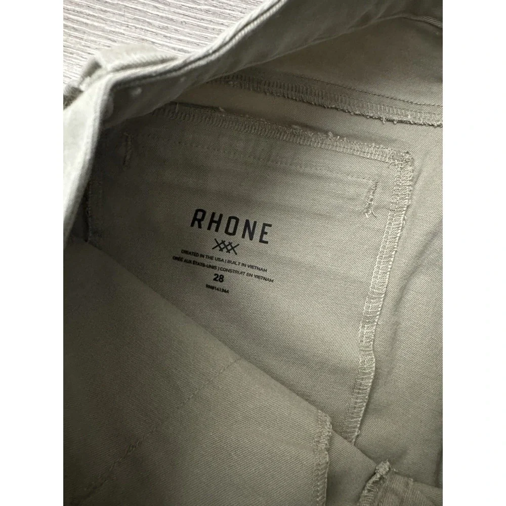 Rhone Pants Mens Tan Slim Straight Khaki Everyday Twill 5 Pocket Stretch 28 x 33